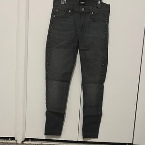 Hudson Jeans Dark Gray Studded Skinny Jeans
